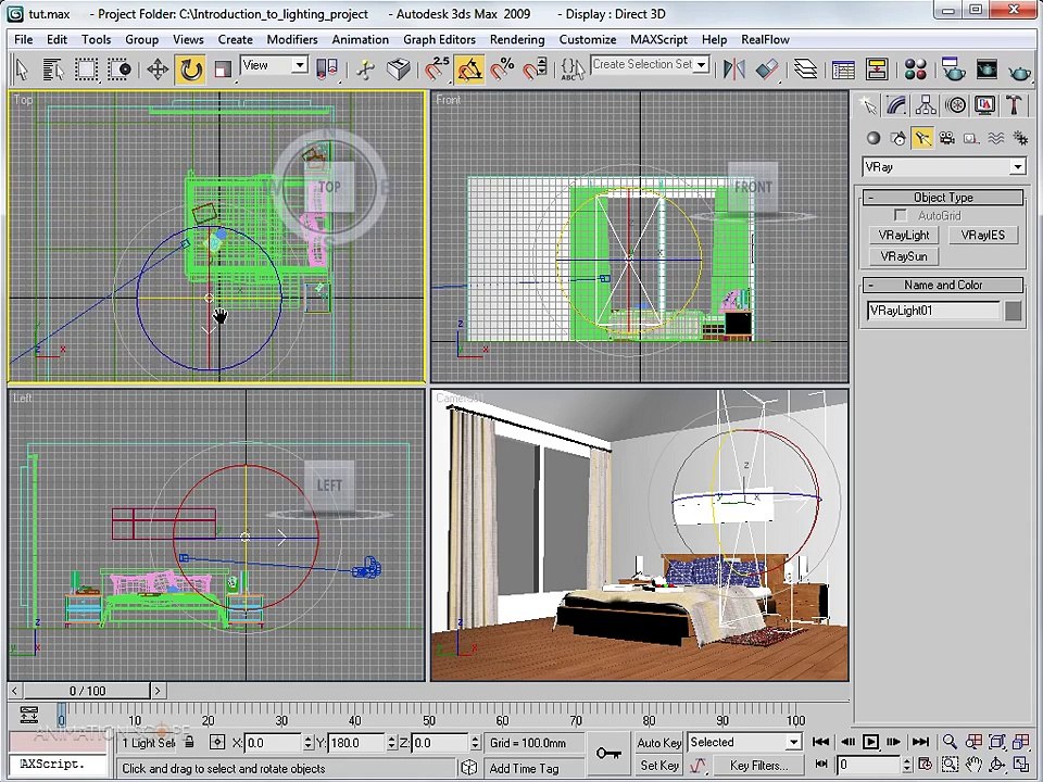 Interior Lighting In Vray , 3DS Max