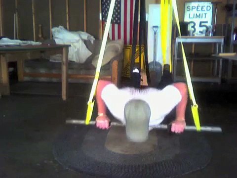 Suspension Training Long Bar Atomic Push Ups TRX; Gravity Trainer