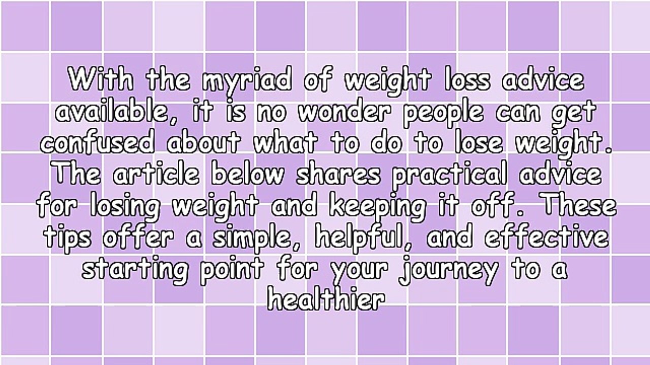 Losing Weight Can Be Easy To Do
