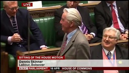 Dennis Skinner MP condemns Thatcher era