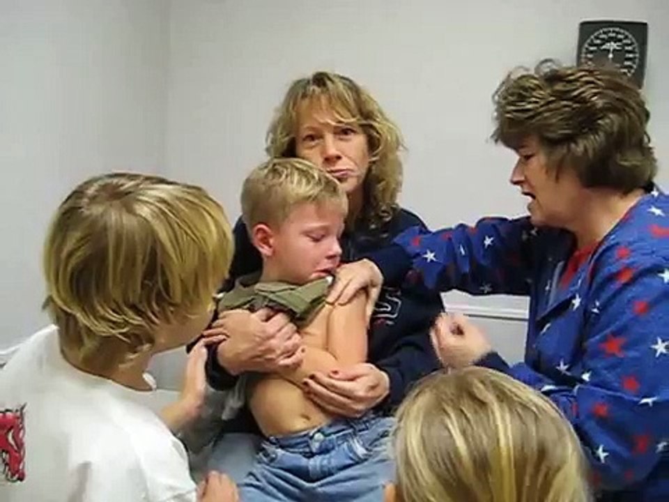 My brother at the doctor's office.