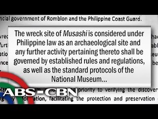 'Musashi' wreckage is an archaeological site