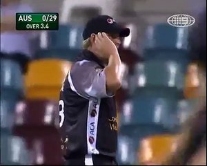Glenn McGrath tells viewers how he'll dismiss David Warner AND DOES! - All Star match 2009