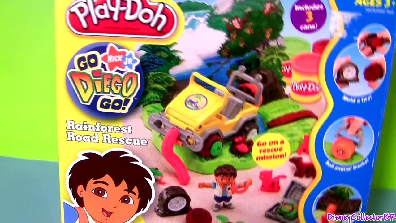 Play Doh Diego Rainforest Road Rescue Mission Nickelodeon Show Go Diego Go! Toys Review