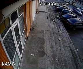 Car Backs Up Over Stairs Through Garage Door