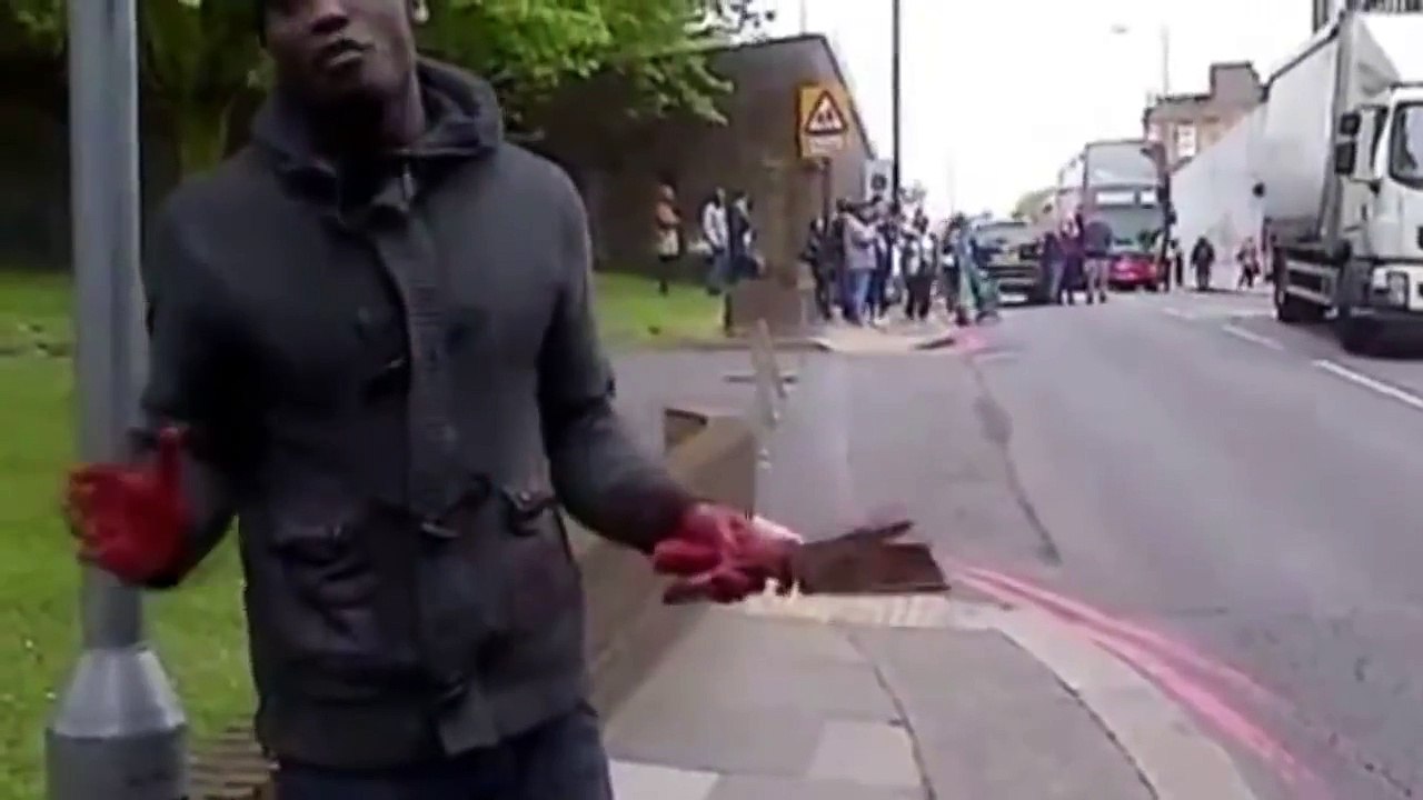 RAWFOOTAGE: Blood Soaked Terrorist Rant after Beheading
