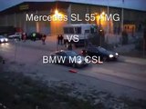 BMW E46 M3 CSL VS MERCEDES BENZ SL 55 AMG
