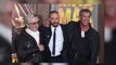 Les stars du Mad Max actuel et de l'original, Tom Hardy et Mel Gibson, à la première du remake