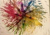 Give It a Whirl: Hairdryer and Crayons Combine to Make Swirling Showpiece