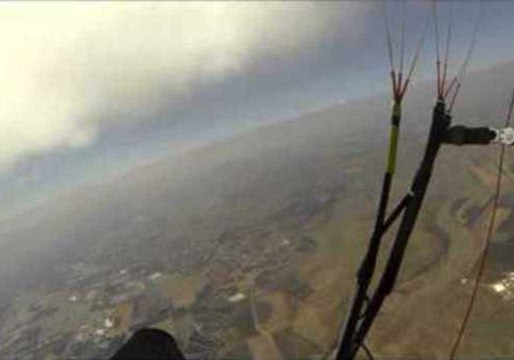 Paragliding Through a Violent Dust Devil