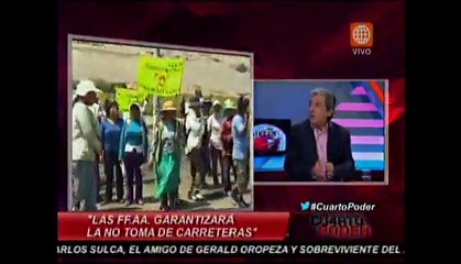 Pulgar Vidal: "FFAA garantizarán que las vías en Islay no se tomen"