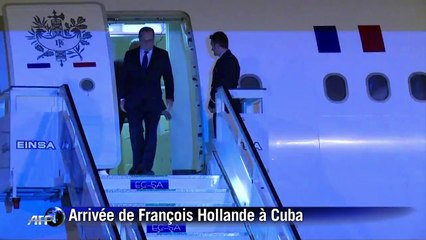 Arrivée à Cuba de François Hollande