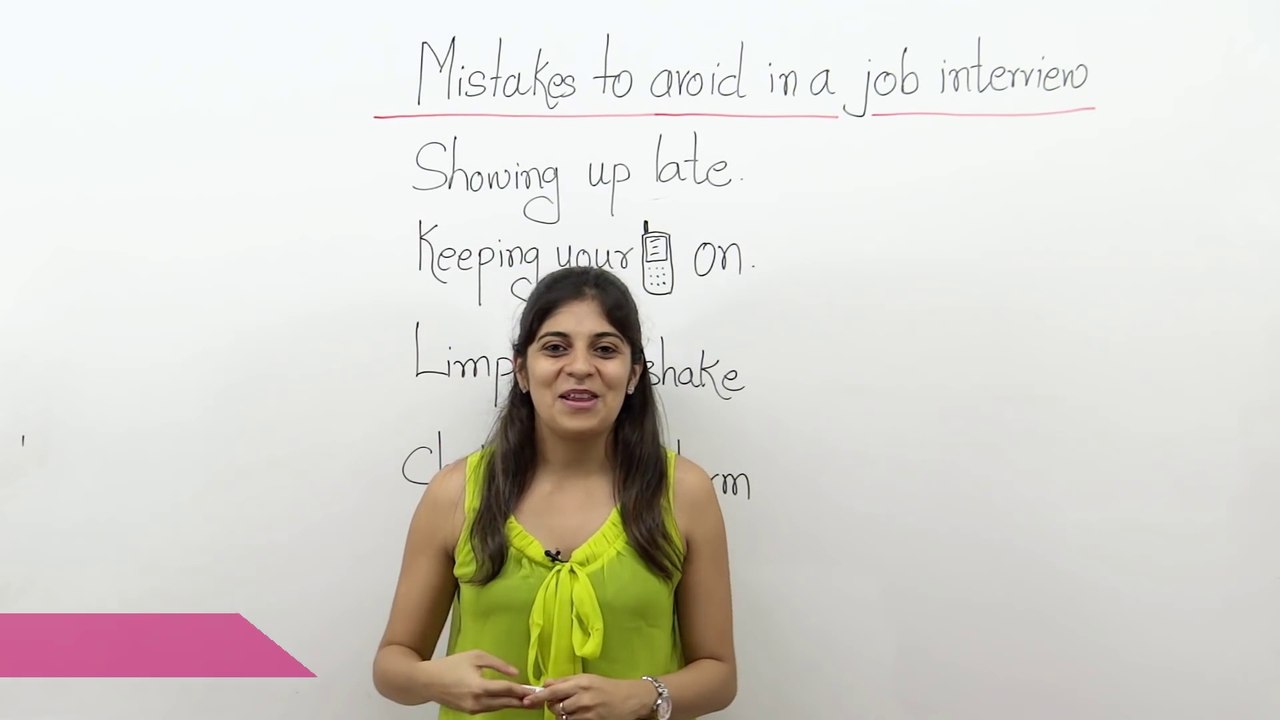 Mistakes to avoid during a job interview - Job interview tips