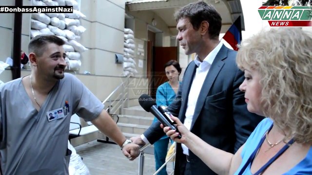 ДНР Украина Царев посетил госпиталь с ранеными ополченцами Гуманитарная помощь 05 08 2014