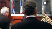 Hollande a Cuba, prima visita di un presidente francese