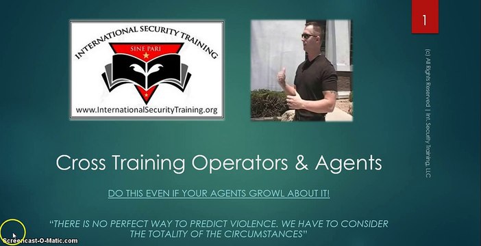 Cross Training - Bodyguard Course | Security Management | Executive Protection | Bouncer 5-11-15