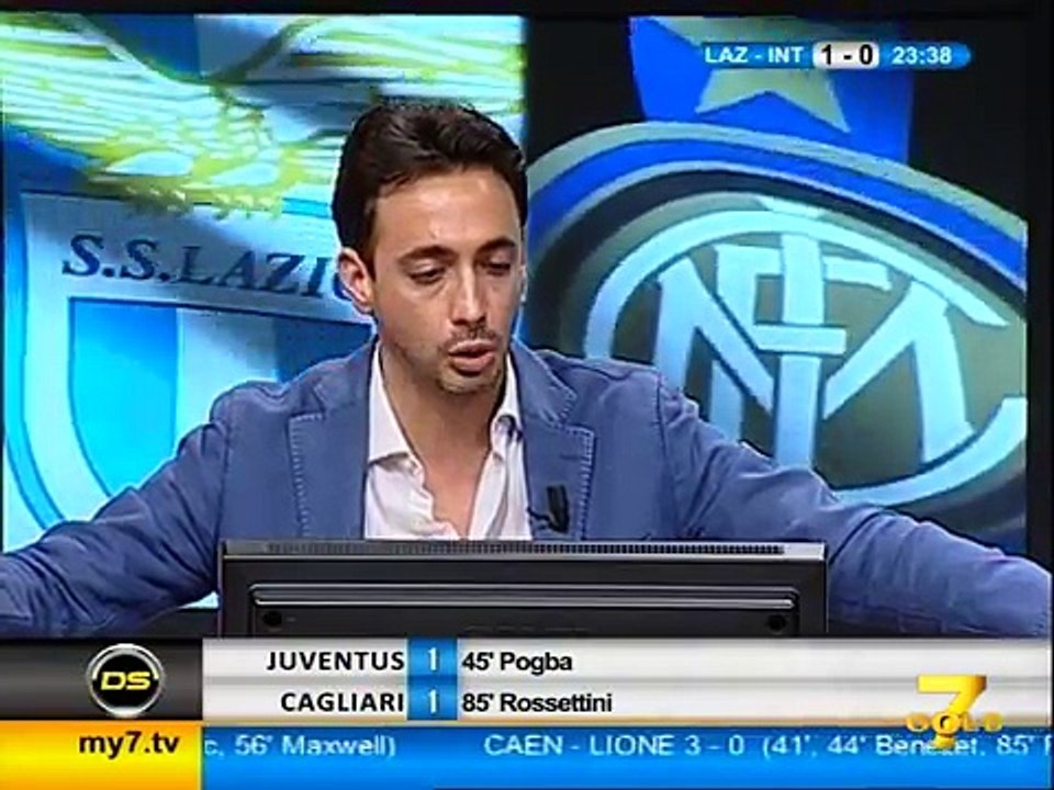 Diretta Stadio 7Gold (LAZIO INTER 1-2) Oppini e Crudeli rosicano. Corno balla come un pazzo a fine partita.
