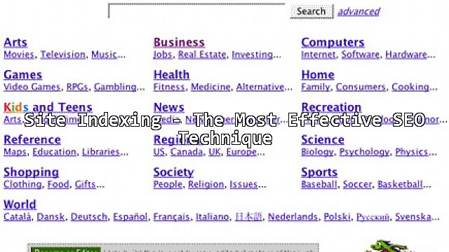 Site Indexing - Great Eight Tips