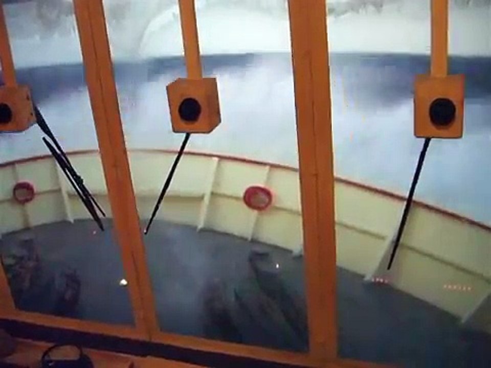 Incredible storm in the middle of the sea
