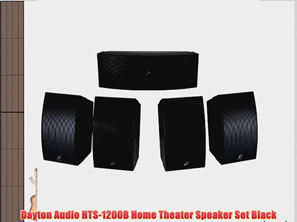 Dayton Audio HTS-1200B Home Theater Speaker Set Black
