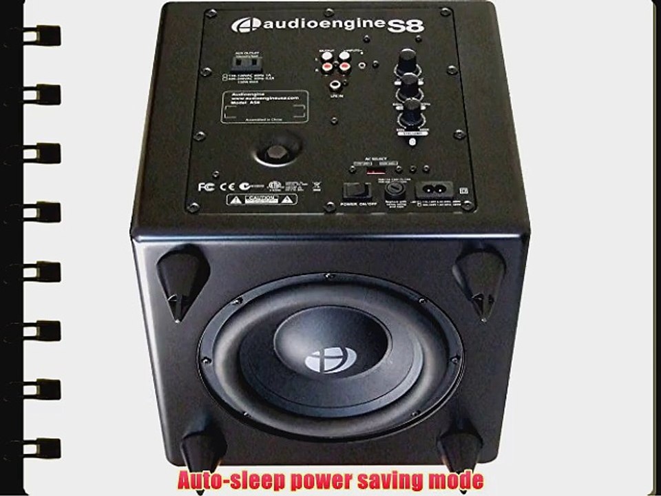 Audioengine S8 Black 8-inch Powered Subwoofer