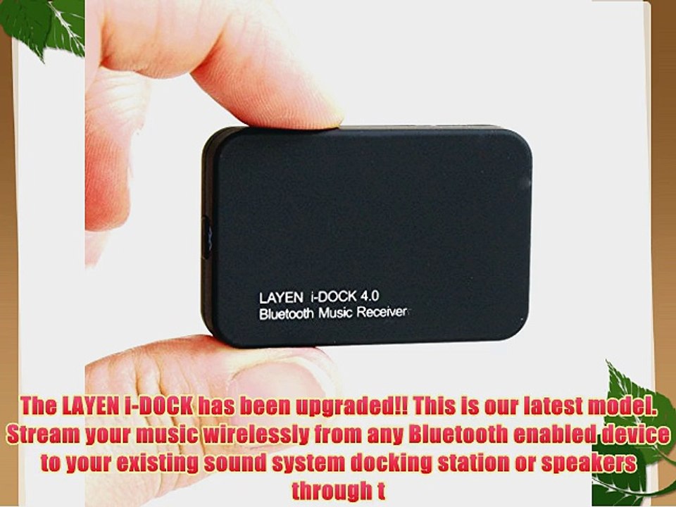 LAYEN? i-DOCK Bluetooth 4.0 Music Receiver Adapter. With aptX for Superior Sound Quality! Stream
