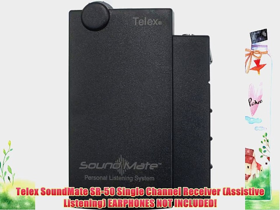 Telex SoundMate SR-50 Single Channel Receiver (Assistive Listening) EARPHONES NOT INCLUDED!
