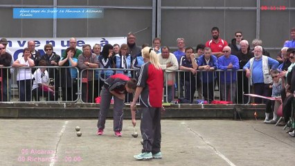 Fin de finale du tableau B, Richard contre Alcaraz, Super 16 Féminin, Sport Boules, Allonnes 2015