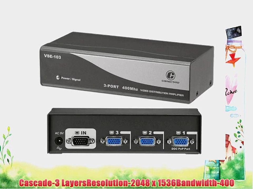 ConnectPRO VSE-103 3-port Video Distribution Amplifier