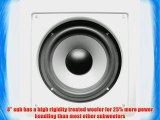 Acoustic Audio CS-IW8SUB In-Wall/Ceiling 250 Watt 8-Inch Home Theater Passive Subwoofer White