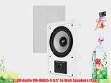 2) VM AUDIO Shaker 6.5 175 Watt 2 Way In-Wall Surround Sound Home Speakers Pair