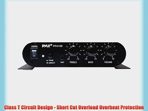 Pyle PFA100 30 Watt Class T Hi-Fi Stereo Amplifier with Ac Adapter