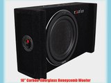 Kenwood eXcelon P-XW1000B 10 1000 Watt Shallow Mount Subwoofer And Carpeted Subwoofer Enclosure