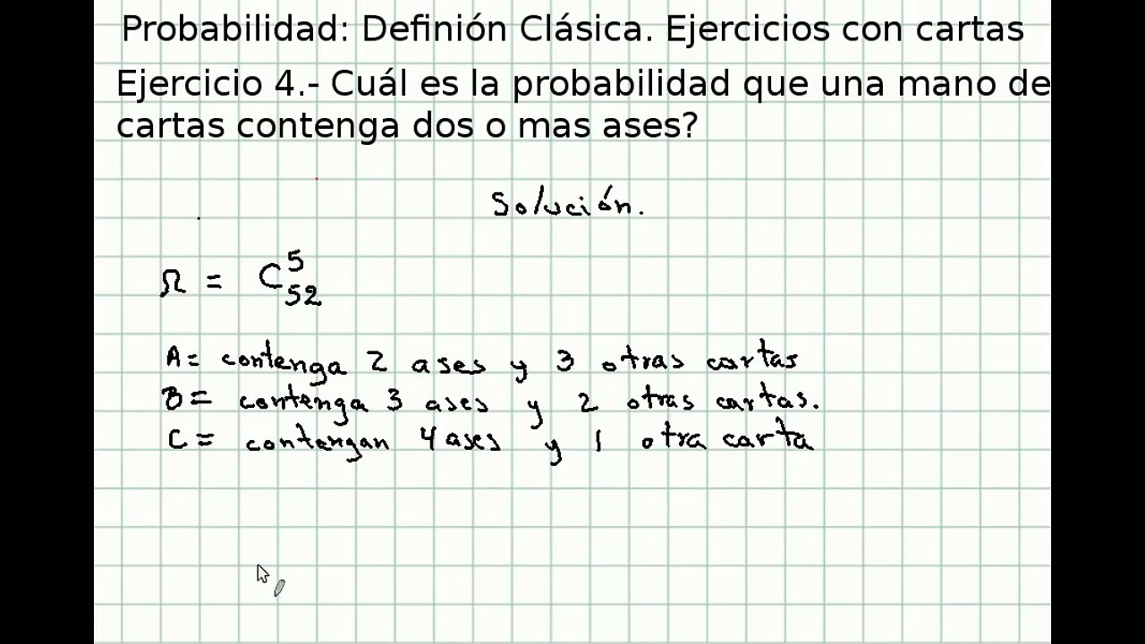 Probabilidades. Ejercicios con cartas. Ejercicios 4 y 5.
