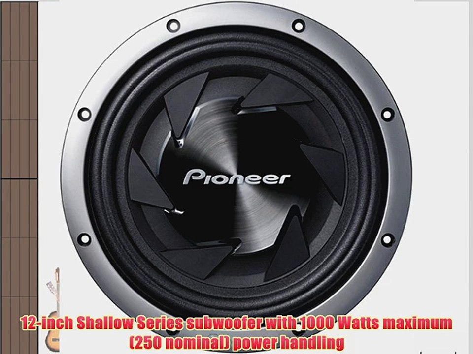 Pioneer TS-SW301 12-Inch 1000W Maximum 250W Nominal Shallow-Mount Subwoofer