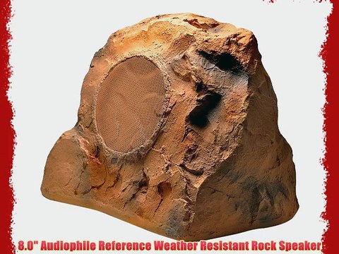 OSD Audio RS850 8-inch High Power Single Outdoor 200-Watt Rock Speaker Canyon Brown