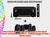 Denon AVR-X3100W Bundle 7.2 Channel Full 4K Ultra HD A/V Receiver with Bluetooth and Wi-Fi