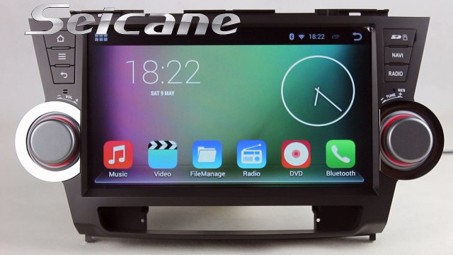 Big Screen 2011-2014 Toyota Highlander Autoradio GPS Navigation Audio System Support OBD2 Rear View WIFI