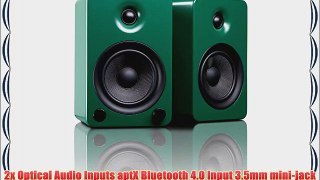 Kanto YU5MN Premium Bookshelf Speakers with aptX Bluetooth 4.0 Matte Green