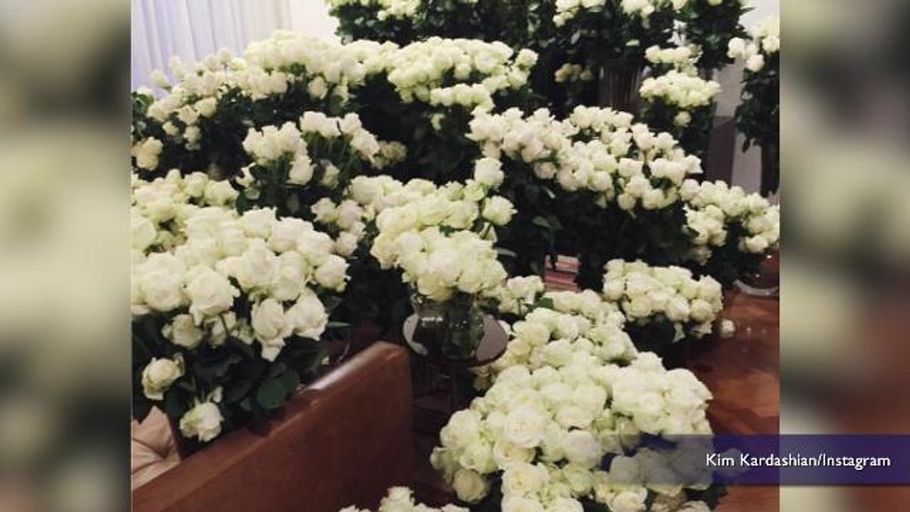 Kanye West fills Kim Kardashian's room with roses for Mother's Day