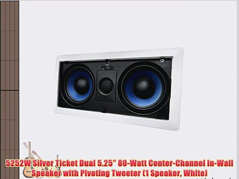 5252W Silver Ticket Dual 5.25 80-Watt Center-Channel In-Wall Speaker with Pivoting Tweeter