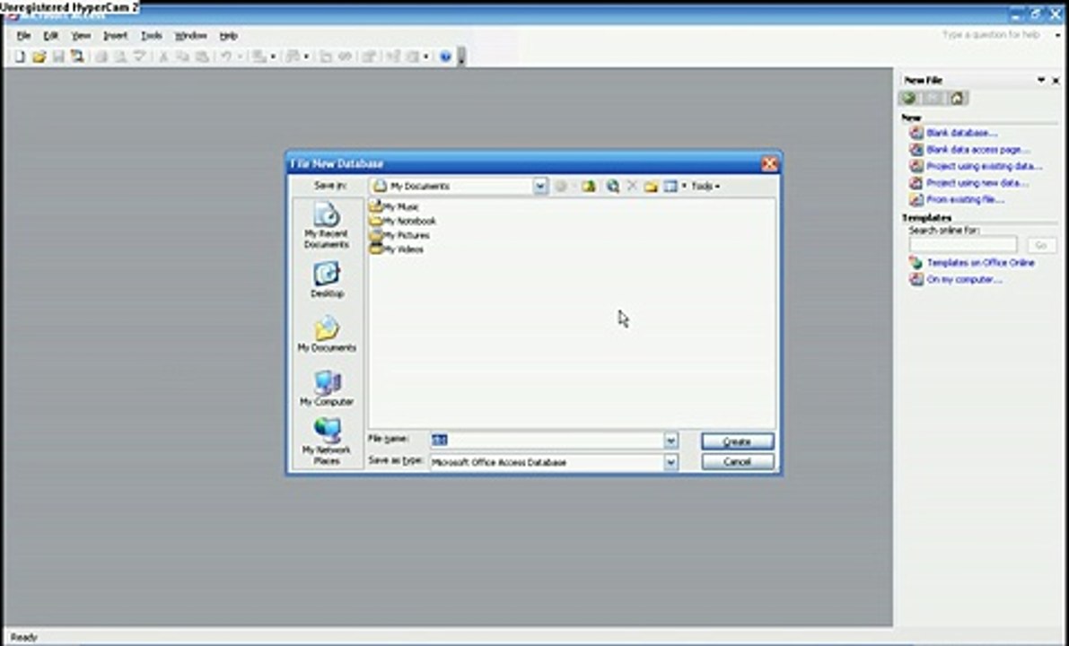 1.1 Creating a Simple Table in Microsoft Access