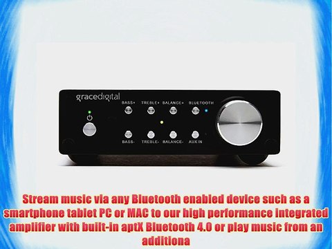 Grace Digital GDI-BTAR513 100 Watt Digital Integrated Stereo Amplifier with Built-In AptX Bluetooth