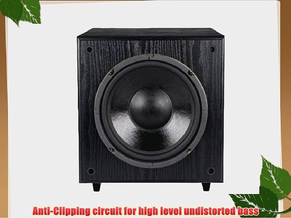 Pinnacle Speakers AC Sub 125 10-Inch 125 Watt Front Firing Powered Subwoofer (Black)