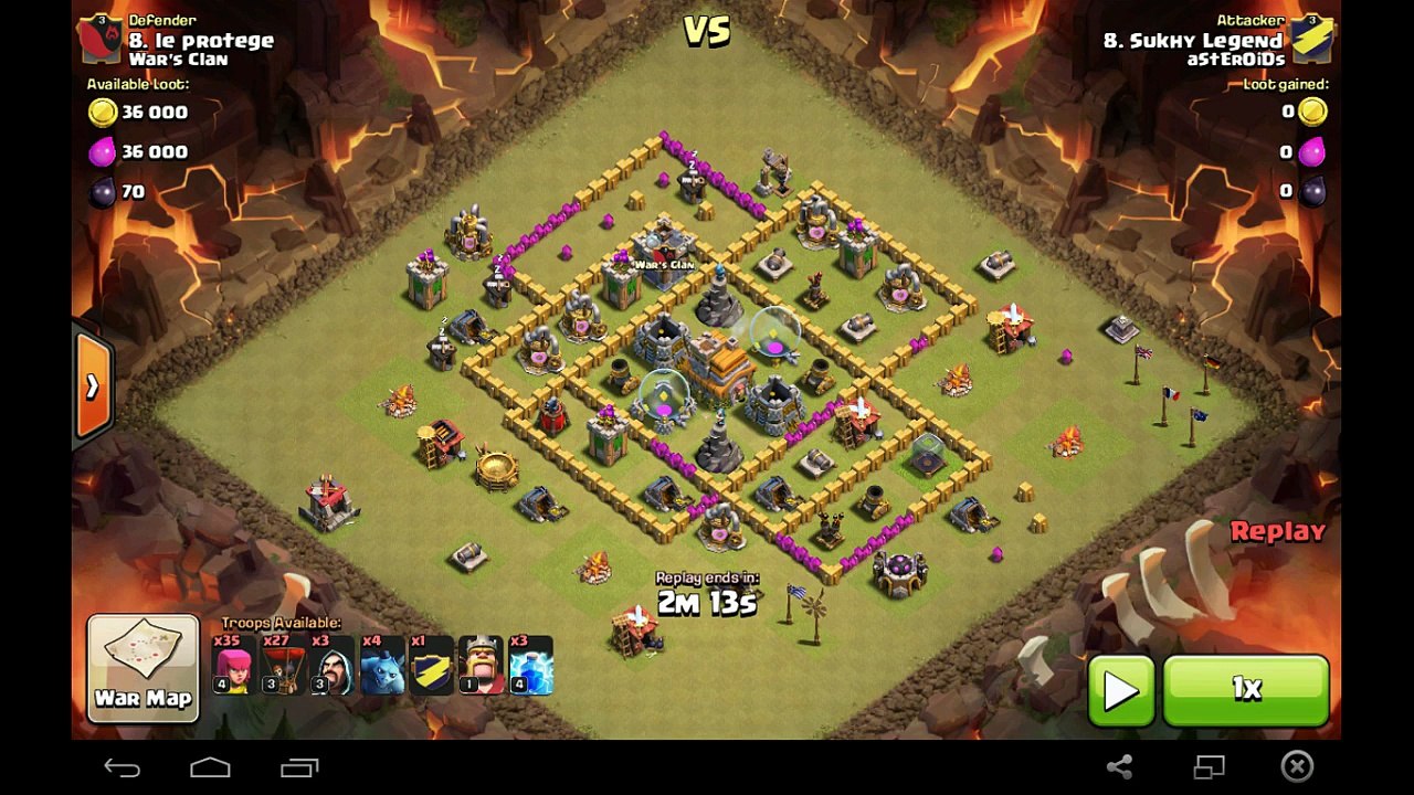 Asteroids vs War's Clan [Attacks] #1