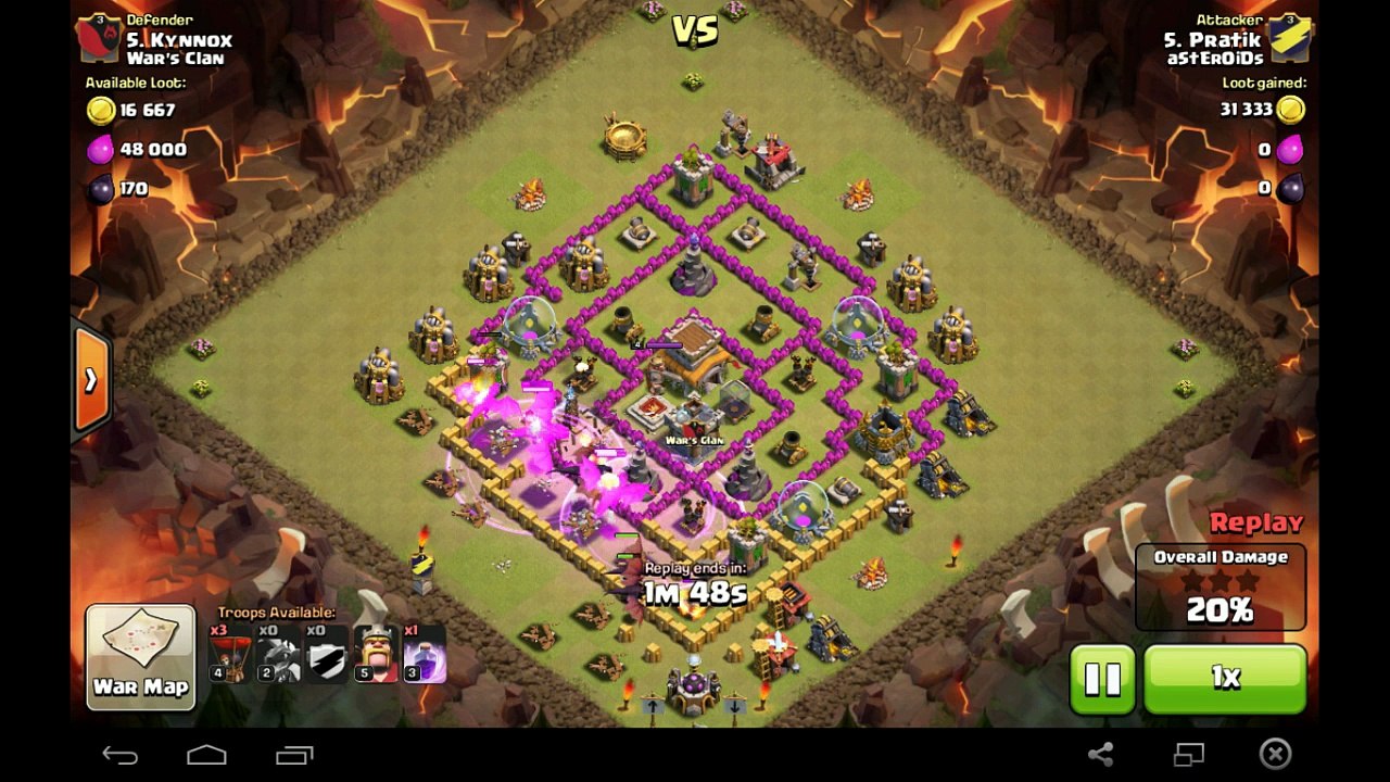 Asteroids vs War's Clan [Attacks] #6