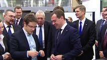 Russian PRIME MINISTER Dmitry Medvedev VISITS AALTO UNIVERSITY in Helsinki, FINLAND