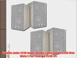 Acoustic Audio 251W Indoor Outdoor 3 Way Speakers 800 Watt White 2 Pair Pack New 251W-2Pr