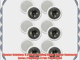 Theater Solutions 6.5 Inch In Ceiling Home Theater Contractor Series 2160 Watts 6 Pair Pack