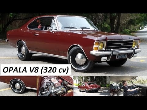 Garagem do Bellote TV: Opala com motor V8 (quadrijet, flowmaster 10, 320 cv)